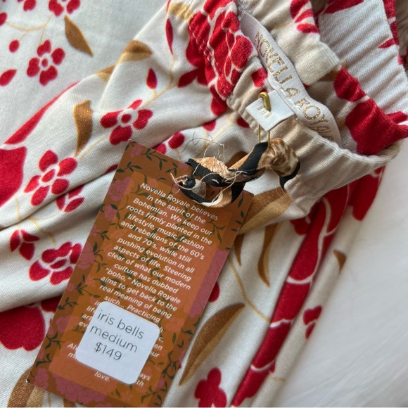 Novella Royale Iris Bell Bottoms in Red Flamenco - Picture 4 of 4